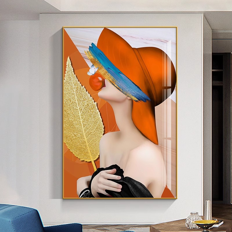 玄关装饰画服装女装店走廊过道艺术挂画美容院直播间背景墙面壁画 - 图1