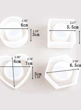 4 Shapes Minimalist Napkin Holders Ring Resin Molds Kit Roun