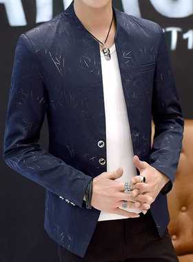 HOO 2022 Men 's casual collar collar blazers youth h