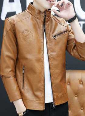 New autumn PU leather jacket men's Korean version nd casual