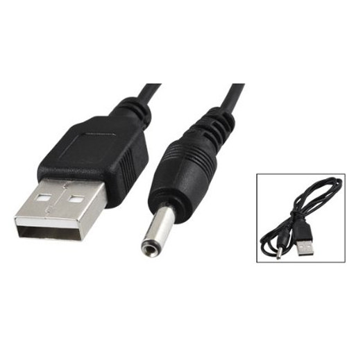 USB 2.0 A Type Male to 3.5mm Jack DC Power Cable Cord Black - 图0
