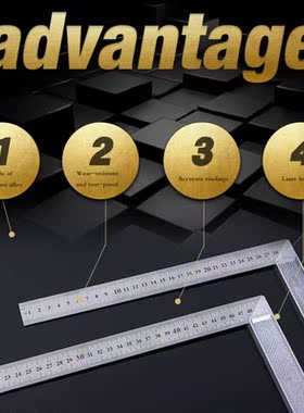 Right Angle Ruler Try Square Measuring Tool L Shape Ruler30c