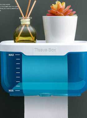 Wall Mount Bathroom Tissue Storage Box Punch-Free Phone