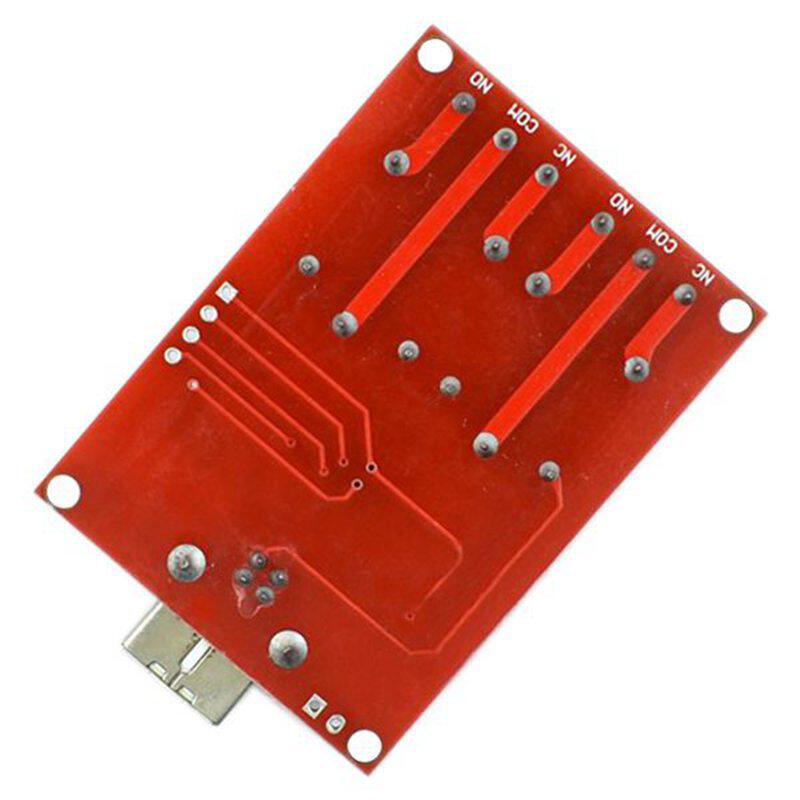 red drive-free usb control switch 2-channel 5V relay module - 图0