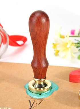 Rosewood Handle Sealing Wax Stamp Antique Bee Pattern Tokens