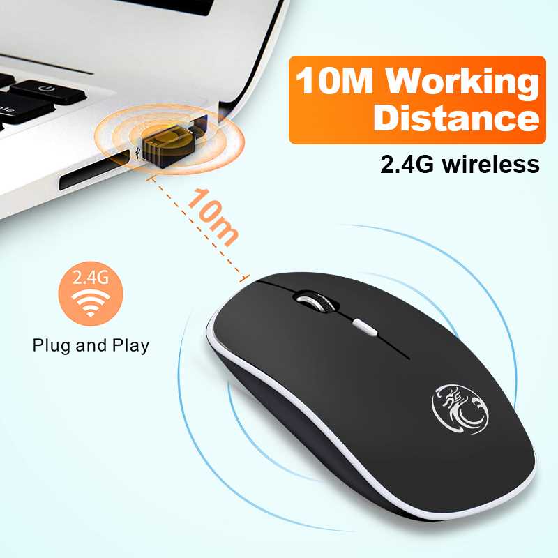 iMice Wireless Mouse Silent Computer Mouse 1600  Ergonomi - 图3