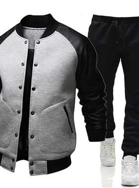 Men's Tracksuit Sportswear Sets Casual Baseball Jack