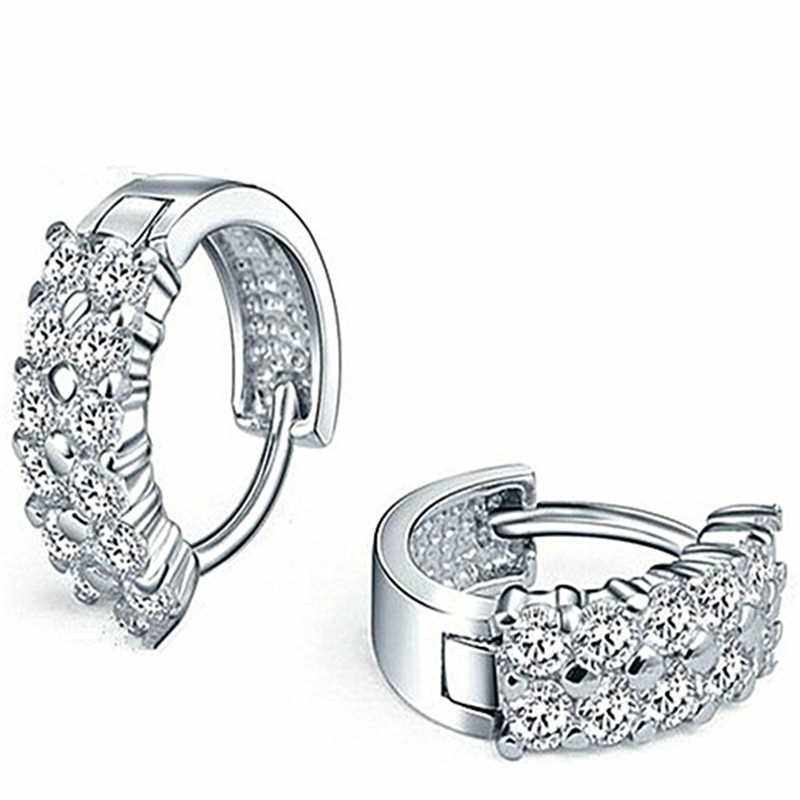 925 Sterling Silver Star Hoop Earrings With Cubic Zirconia – Huggie/Dangle Style, Gift Ready
