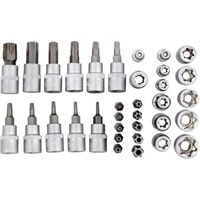 34Pcs Torx Socket Set Triple Square Socket Set Torx Bit