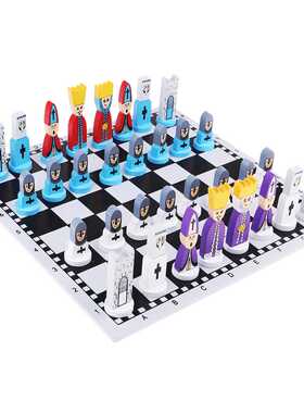 International Chess Travel Checkers Board Game Educational