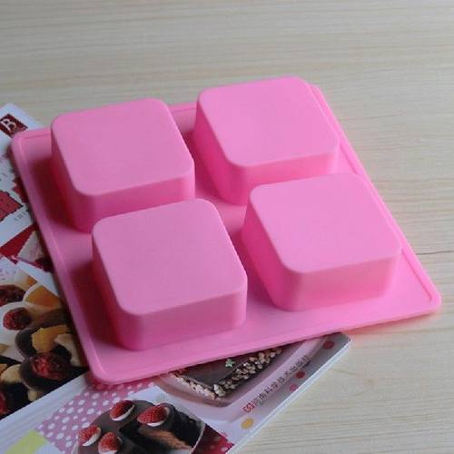 Soap Molds Square 4 Cavity Cake Decorating Tools Baking - 图1