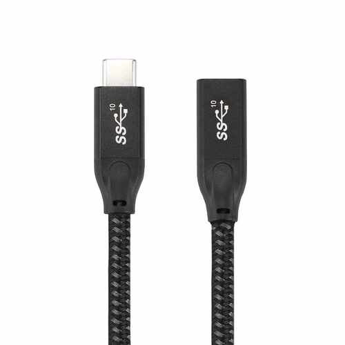 0cm/60cm Type C Extension Cable USB .1 Gen2 Braided Male - 图1