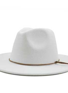 New Men Women Wide Brim Wool Felt Jazz Fedora Hats British s