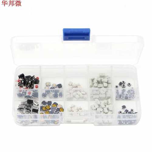 250 Pcs 10 Models Tactile Button Switch Micro Button Switche - 图0
