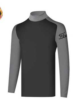 Golf Clothing Men's Round Neck Plush Sweater Warm To