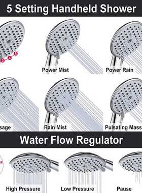 Shower Head, High Pressure Rainfall Shower Head, Handheld Sh