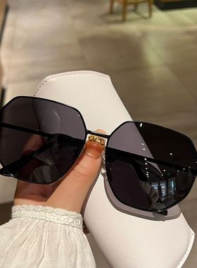 2025新款墨镜男士加大加宽大脸显瘦透明防晒太阳眼镜金属开车墨镜