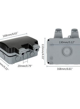 2 Gang IP66 Waterproof Outdoor Extension Lead Double Socket