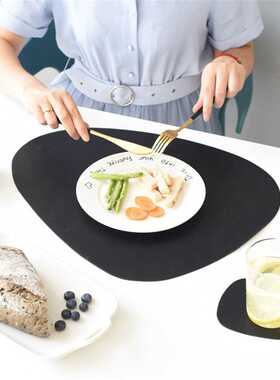 Leather Placemat Tableware Pad Oil Water Resistant Heat