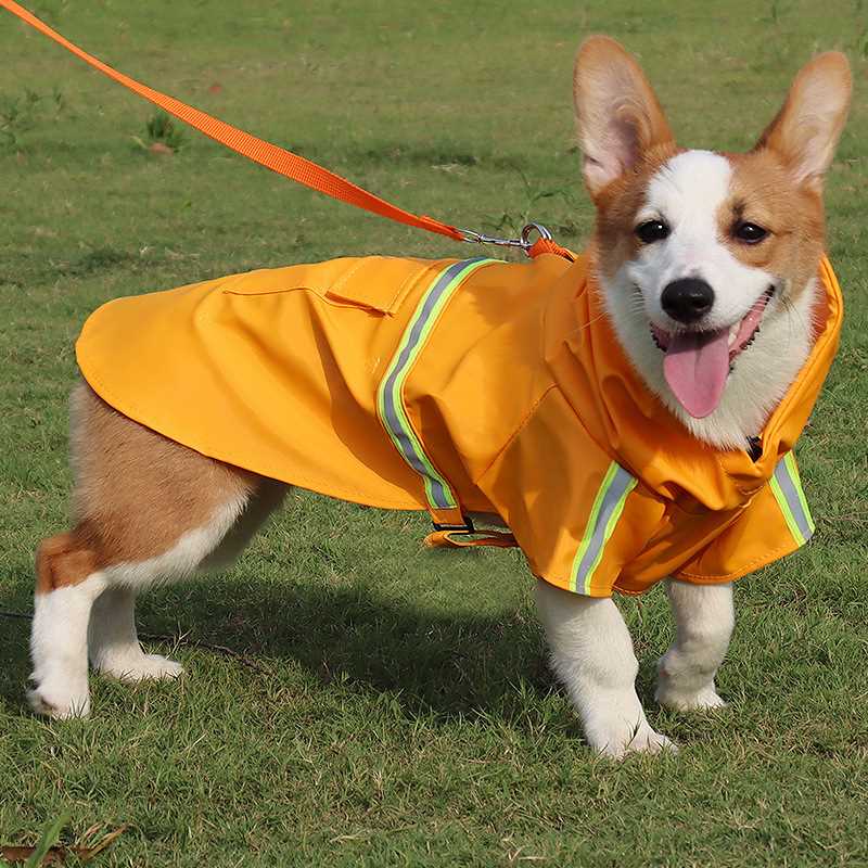 Dog Raincoat PU Medium and Large Dog Raincoat Spring Summer - 图0