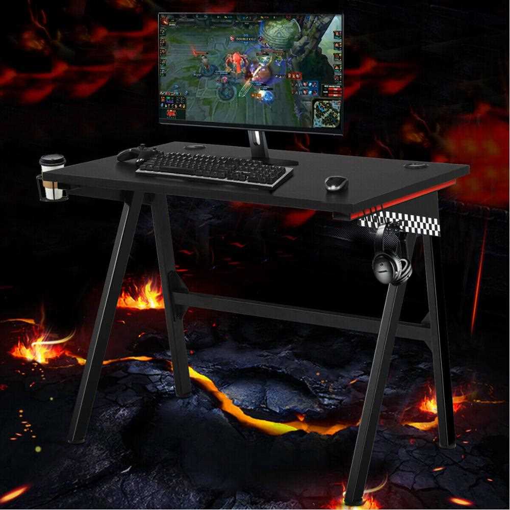 Gaming Desk Home Office PC Table Computer Desk with Cup - 图1