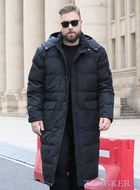 New style men's big size coat winter down jacket long knee w