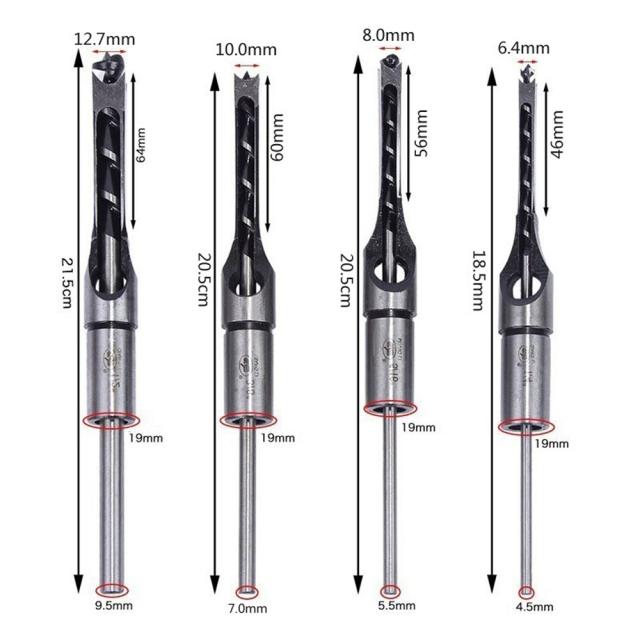 6/8/9.5/12.7mm HSS Square Hole Drill Bit Auger Bit Steel Mor - 图0