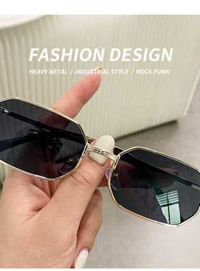 Narrow Men's Sunglasses Fashion Rectangle Women metal Luxury