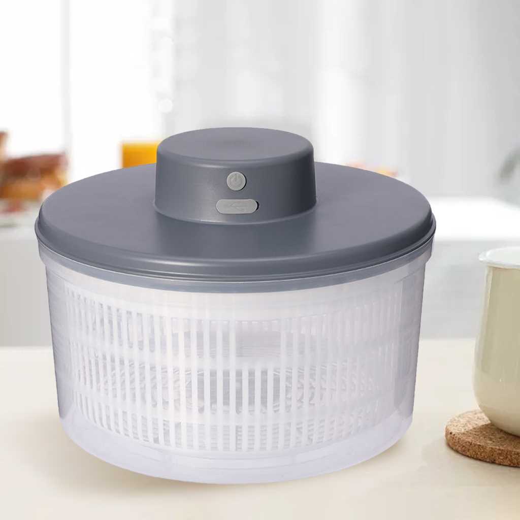 Convenient Electric Salad Spinner Quick Dry Household-图1