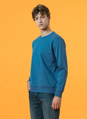 SIMWOOD 2021 Autumn Winter New Hoodies Men Texture Cotton-Bl