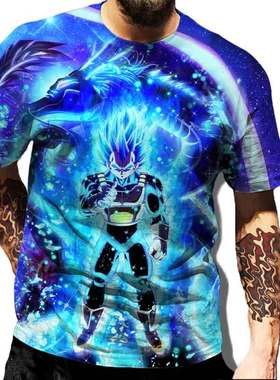 Anime Vegeta Tshirt Dragon- Balls T Shirts Men's T-Shirt Cla
