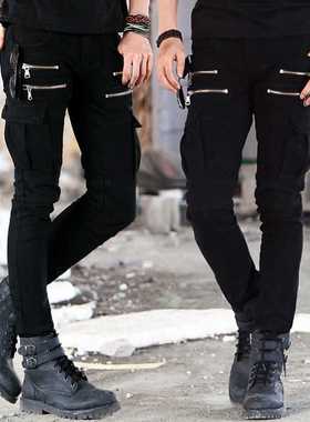 Men's Jeans Green Denim Biker Jeans Skinny New Runway Disres