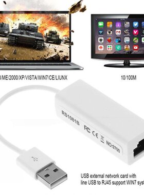 USB Ethernet Adapter 10/100Mbps USB 2.0 To RJ45 USB2.0 To Et