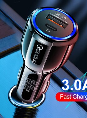 QC.0 D Type-C 15W Car Charger Supports Laptop Fast Charging