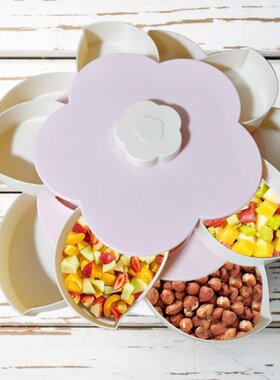Plastic Storage Box For Food Nut Rotatable Container Case Cr