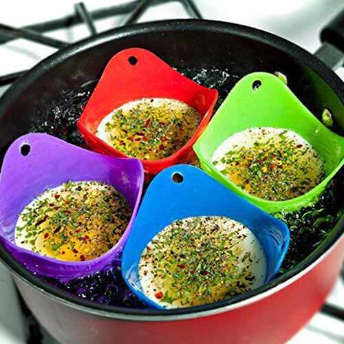 1pcs Kitchen High Temperature Silicone Egg Boiler Warm - 图0