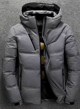 Winter Down Coat Men's Thick Warm White Duck Down Parkas Jac