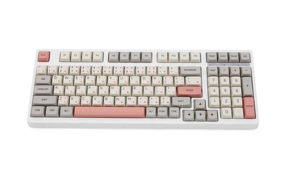 XD V2 9009 Beige Grey Dye Sub Keycp Set thick PBT for keyb - 图0