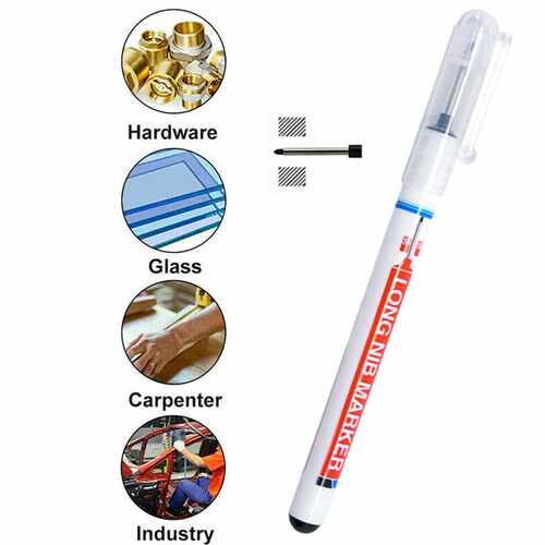 1/3Pcs 20mm Marker Pen Long Nib Deep Hole Water Resistant Me - 图2