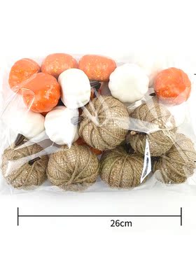 22Pcs Mini Artificial Simulation Pumpkin Model Fake