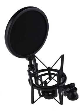 Microphone Mic Shock Mount with Pop Shield Filter Screen adj