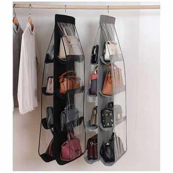 2 Pieces Hanging Handbag Organizer Non-woven Storage Holder