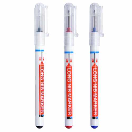 1/3Pcs 20mm Marker Pen Long Nib Deep Hole Water Resistant Me - 图0