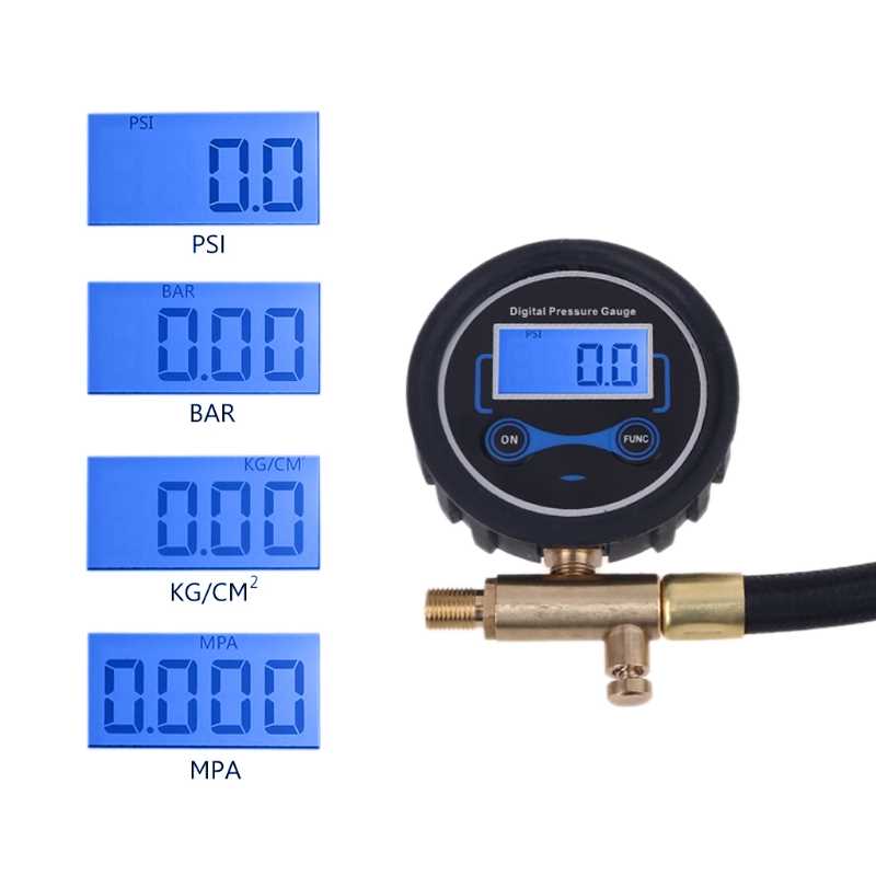 200PSI Digital Tire Air Pressure Gauge Manometer 适用于 Car - 图1