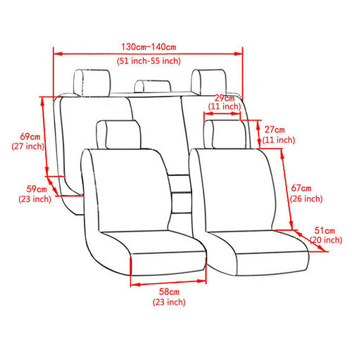 Aimaao Car Seat ver Plain Fabric Bicolor Stylish Car Accesso - 图3