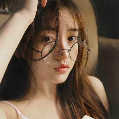 2020 New fashion simple unisex round Plain glasses for men w - 图3