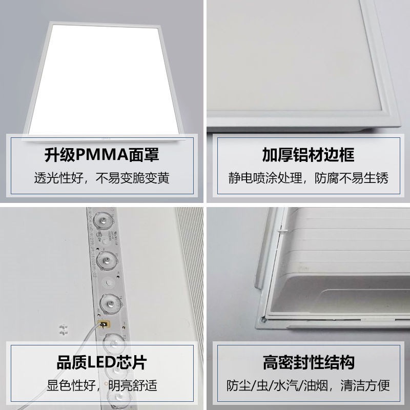 集成吊顶600x600led平板灯60x60LED面板石膏矿棉板工程天花灯盘 - 图1