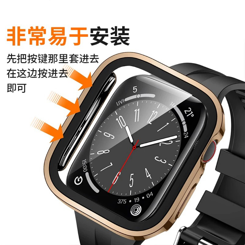 适用apple iwatch11防水防摔手表壳保护套s10直边膜一体苹果ultra - 图1