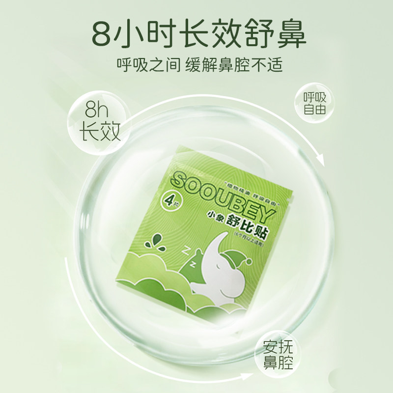 小象舒比通鼻贴通气鼻贴植物精油缓解儿童鼻塞成人鼻通贴婴儿,淘宝优惠券,粉丝福利购,淘宝优惠卷