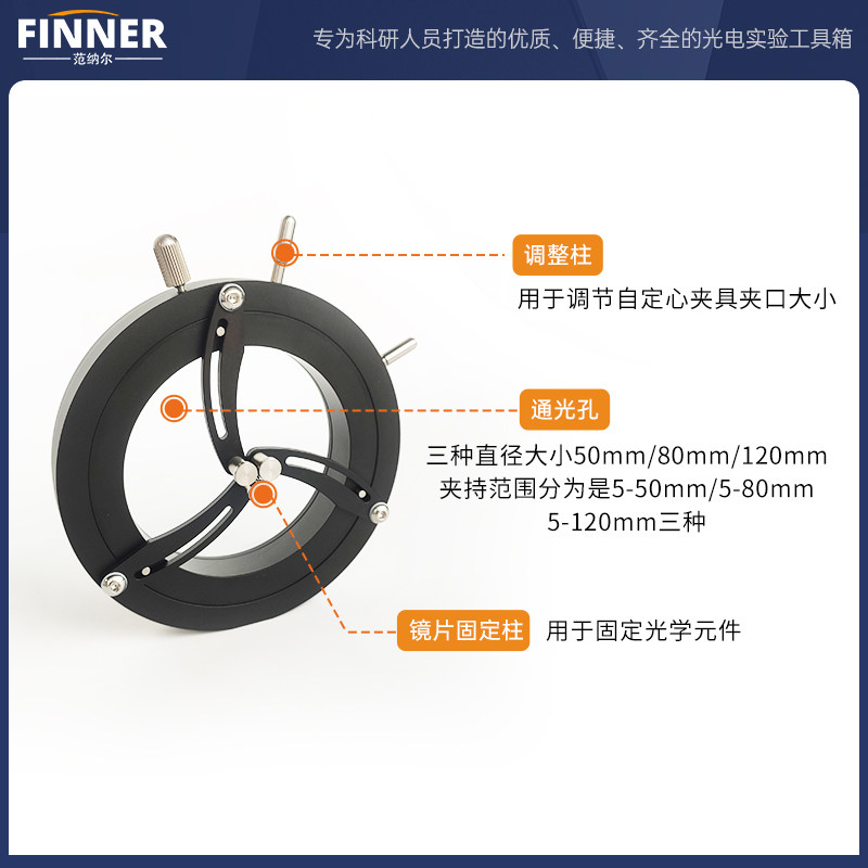 光学自定心透镜架直径大小可调镜片安装座夹持固定器教具镜片支架,淘宝优惠券,粉丝福利购,淘宝优惠卷